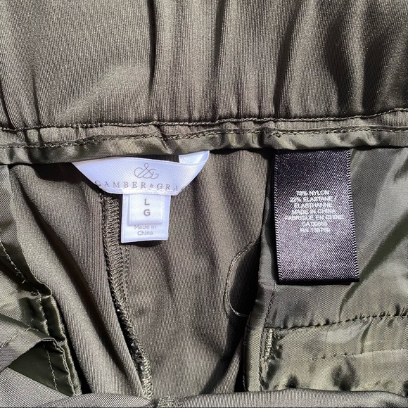 Camber & Grace elastic waist drawstring casual olive green pants - large - Picture 12 of 16